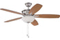 Ellington PNB52BNK5 52" Penbrooke in Brushed Polished Nickel with Dark Walnut Blades Indoor Rated Ceiling Fan