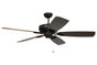 Ellington SUA56ABZ5 56" Supreme Air in Aged Bronze with Reversible Teak and Walnut Blades Indoor Rated Ceiling Fan