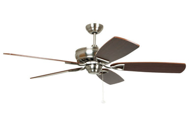 Ellington SUA56BNK5 56" Supreme Air in Brushed Nickel with Walnut Blades Indoor Rated Ceiling Fan