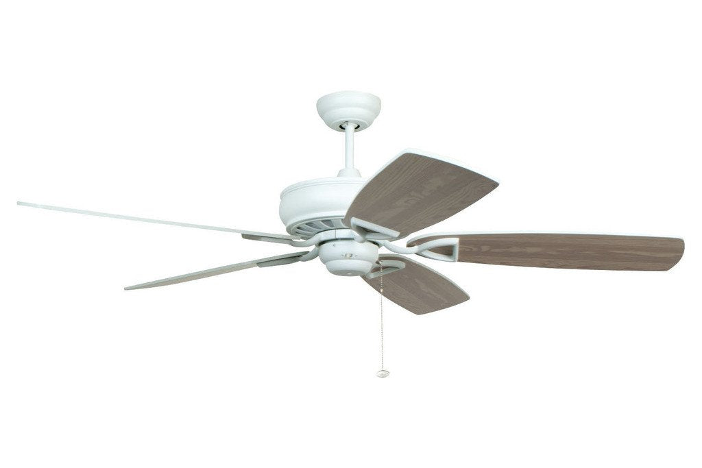 Ellington SUA56WW5 56" Supreme Air in White with Reversible Maple and Matte White Blades Indoor Rated Ceiling Fan