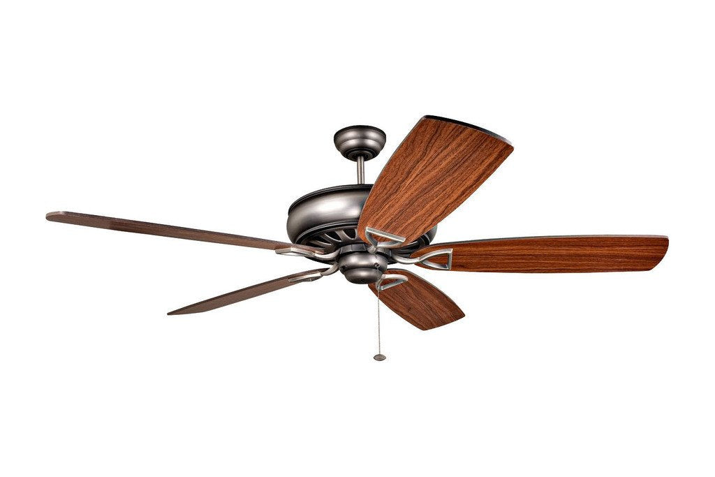 Ellington SUA62AND5 62" Supreme Air in Antique Nickel with Reversible Birch and Teak Blades Indoor Rated Ceiling Fan