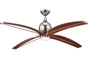 Ellington TRD60PLN4 60" Tyrod in Polished Nickel with Classic Walnut Blades Indoor Rated Ceiling Fan