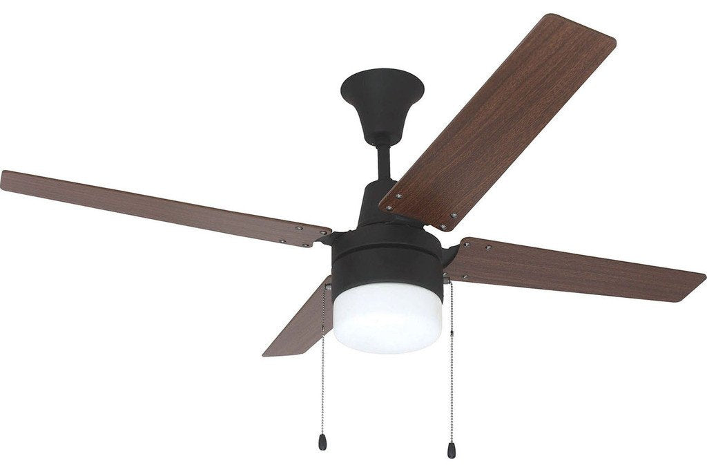 Ellington UBW48ABZ4C1 48" Wakefield in Aged Bronze Brushed with Reversible Golden Maple and Mahogany Blades Indoor Rated Ceiling Fan