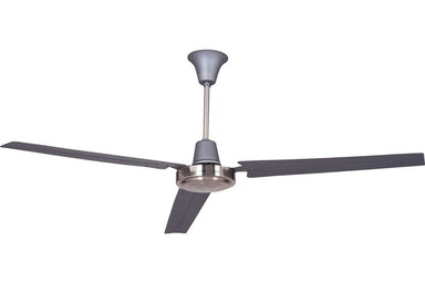 Ellington UT56TBC3M 56" Utility in Brushed Chrome with Titanium Blades Indoor Rated Ceiling Fan