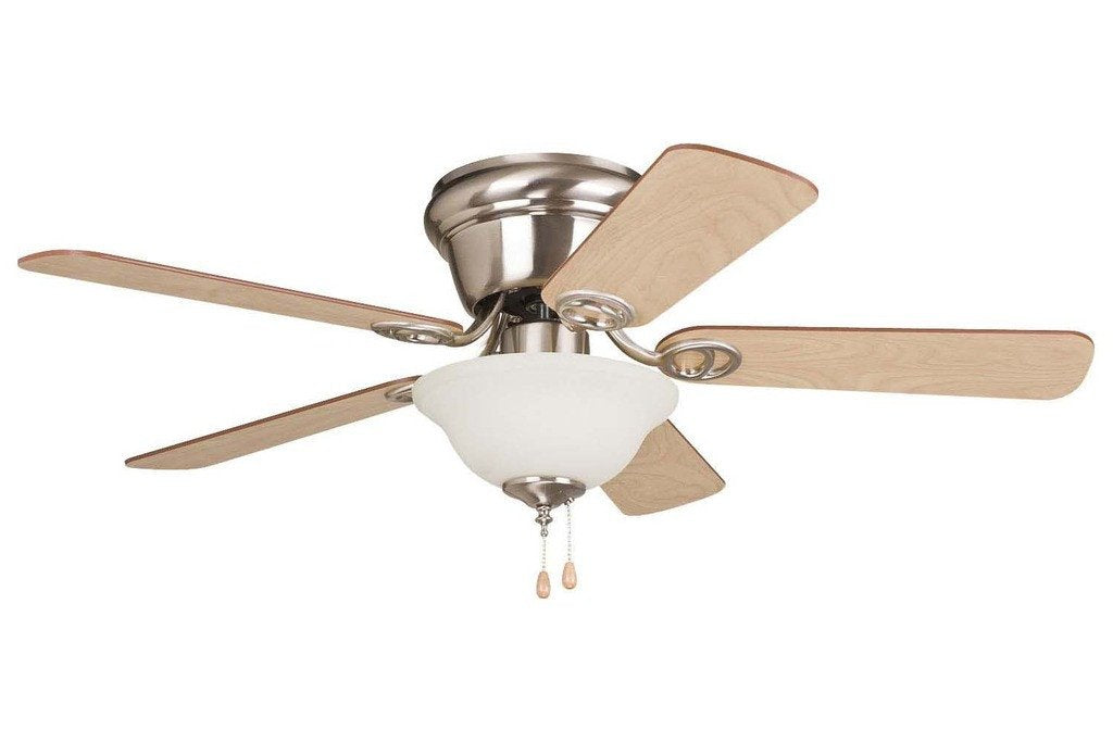 Ellington WC42BNK5C1 42" Wyman in Brushed Nickel with Reversible Ash and Walnut Blades Indoor Rated Ceiling Fan