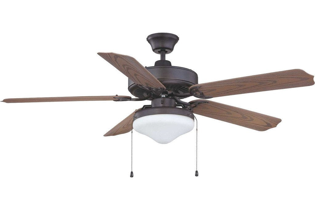 Ellington WOD52ABZ5C 52" All Weather in Aged Bronze with All-Weather Weathered Oak Blades Wet Rated Outdoor Ceiling Fan