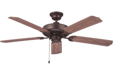 Ellington WOD52ABZ5X 52" All Weather in Aged Bronze with Weathered Oak Blades Wet Rated Outdoor Ceiling Fan