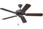 Ellington WOD52ESP5X 52" All Weather in Espresso with Outdoor Brown Blades Wet Rated Outdoor Ceiling Fan