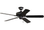 Ellington WOD52MBK5X 52" All Weather in Matte Black with White Blades Wet Rated Outdoor Ceiling Fan